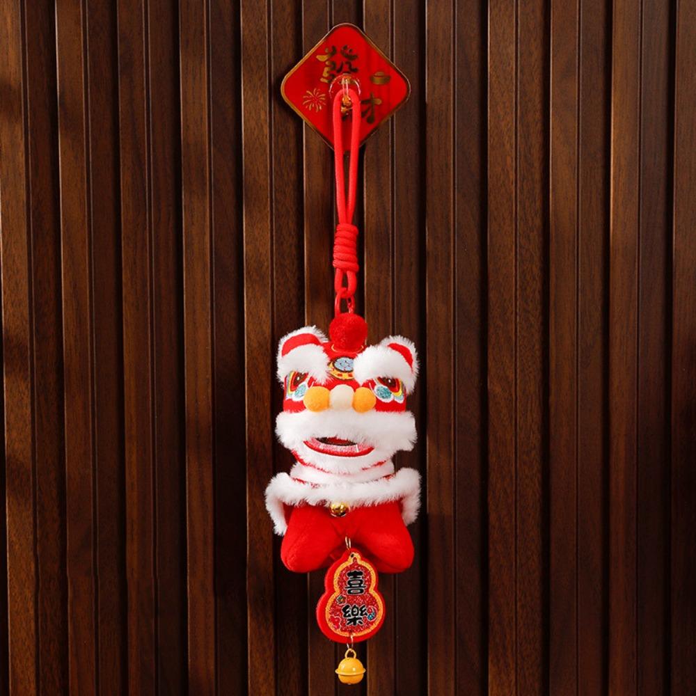 Bell Lion Dance Pendant Fortune Character Chinese New Year Gift  2026 Spring Festival