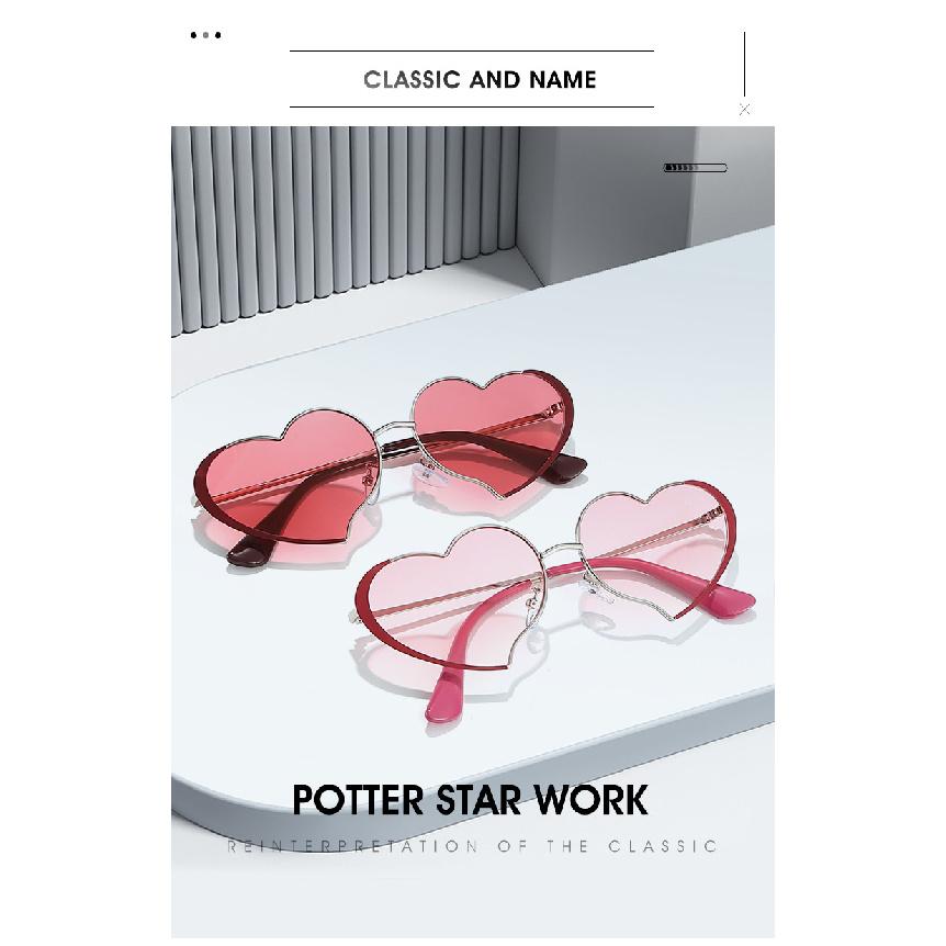 Metal Frame Sunglasses, Heart-shaped Sunglasses, Quirky Sunglasses, Street Style, Trendy Sunglasses