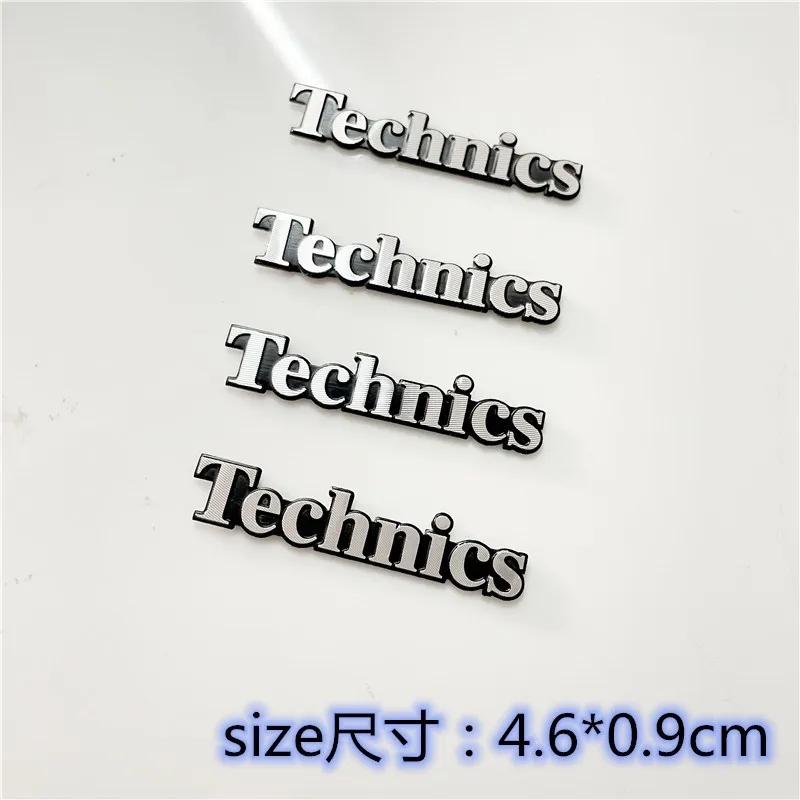 4X Technic Speaker 46x9mm aluminum sticker technics car styling stereo speaker badge emblem Sticker Car Accessories