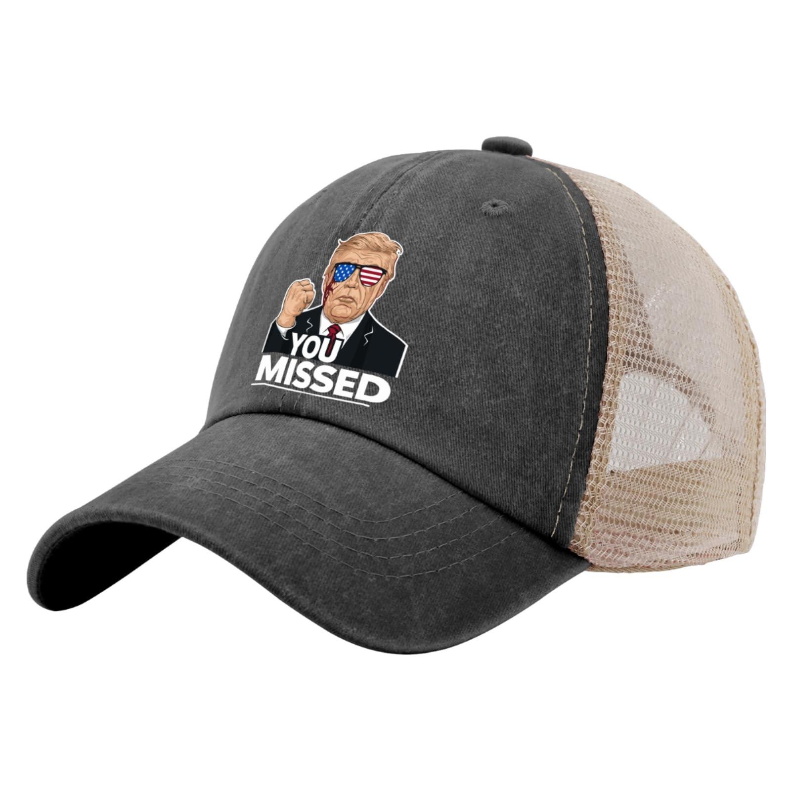 

Мужская ковбойская бейсболка You MISSED в сетку One Size чёрный