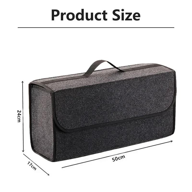 Multifunctional Folding Storage Bag, Car Trunk Felt Cloth Folding Organizer Car Interior Accessory for SUVs, Sedans, and Trucks