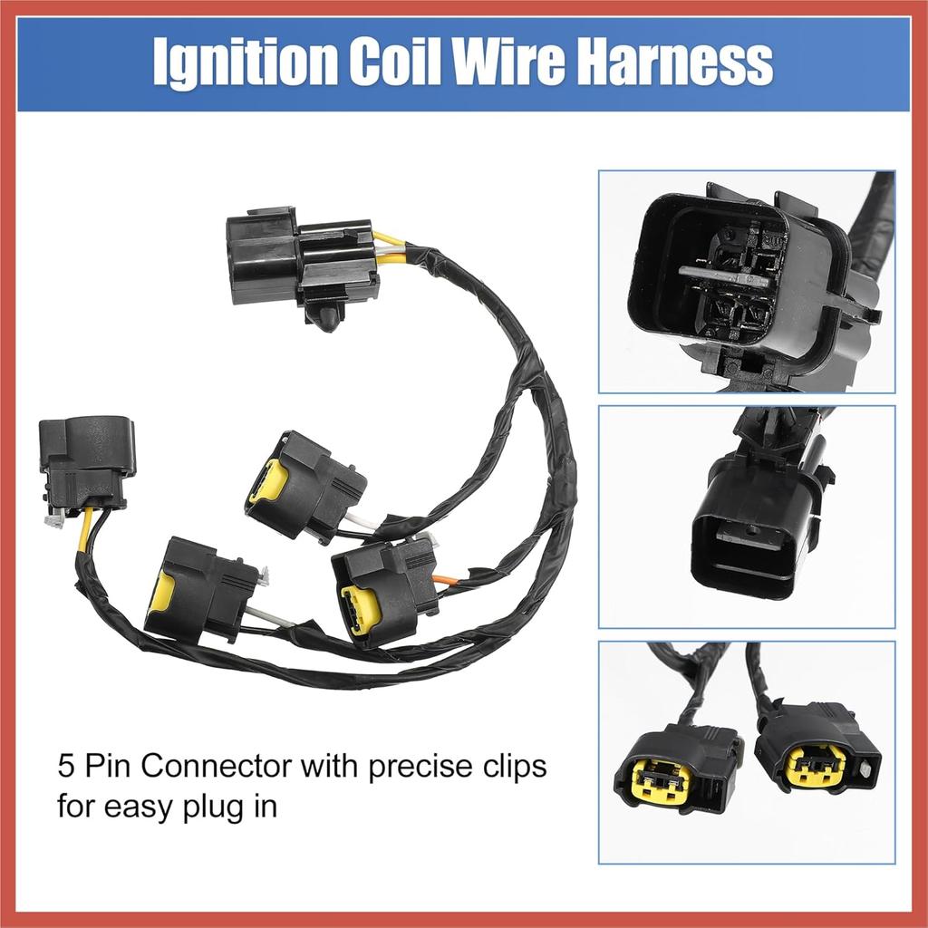 ACROPIX Ignition Coil Wire Harness for Kia Rio 12-14 for Kia Soul for Hyundai Veloster 12-14 27350-2B000 Ignition Coil Extension Wire Harness