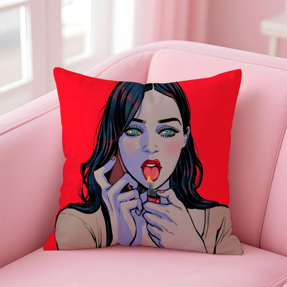 Dark American Movie JJennifers Body Cushion Cover Pillow Case Soft Skin Friendly Fabric Concealed Zipper