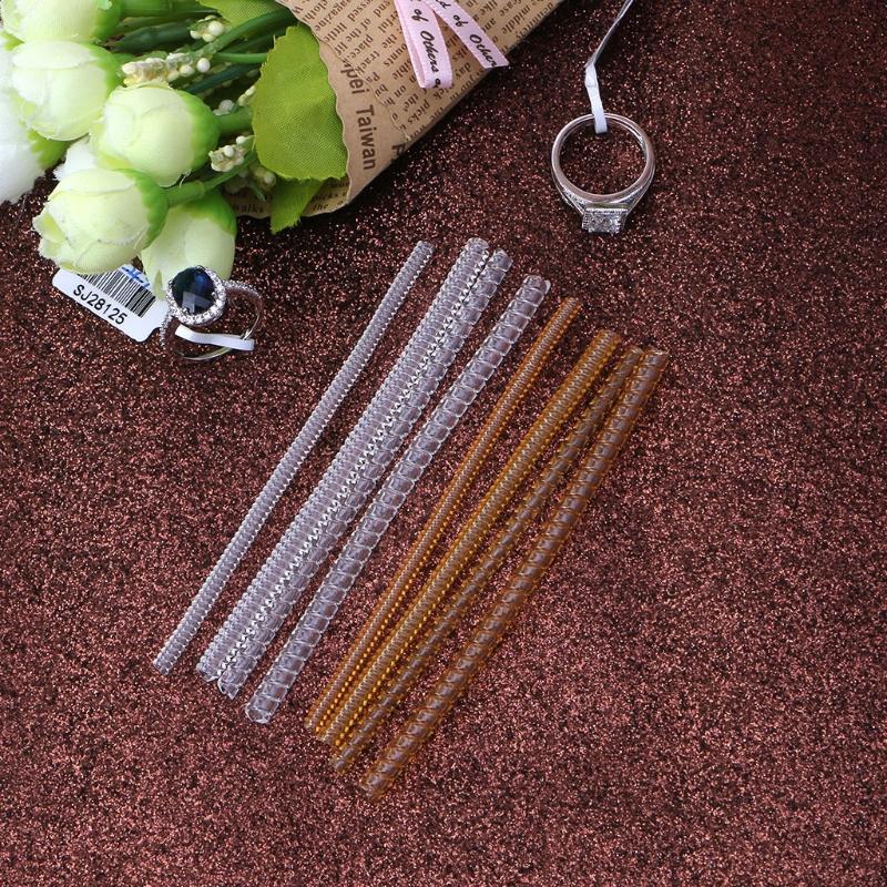 8PCS Ring Size Adjuster for Loose Rings Jewelry Sizer Making Jewelry Guard Spirals Plastic Tightener for Women Men Ring