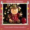 3Pcs Christmas Gifts Candy Bag Zipper Reusable Cartoon Doll Bags with Santa Snowman Style for Party and Festival