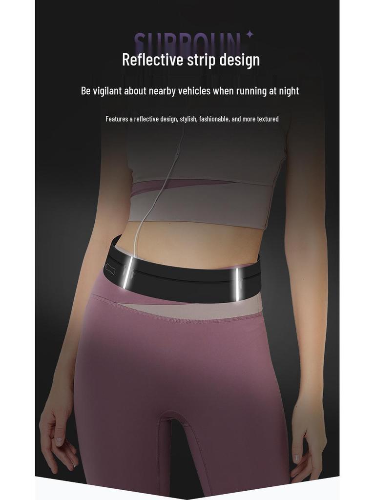 Unisex Elastic Running Waist Pack - Multi-Functional Fitness Belt for Marathon & Sports