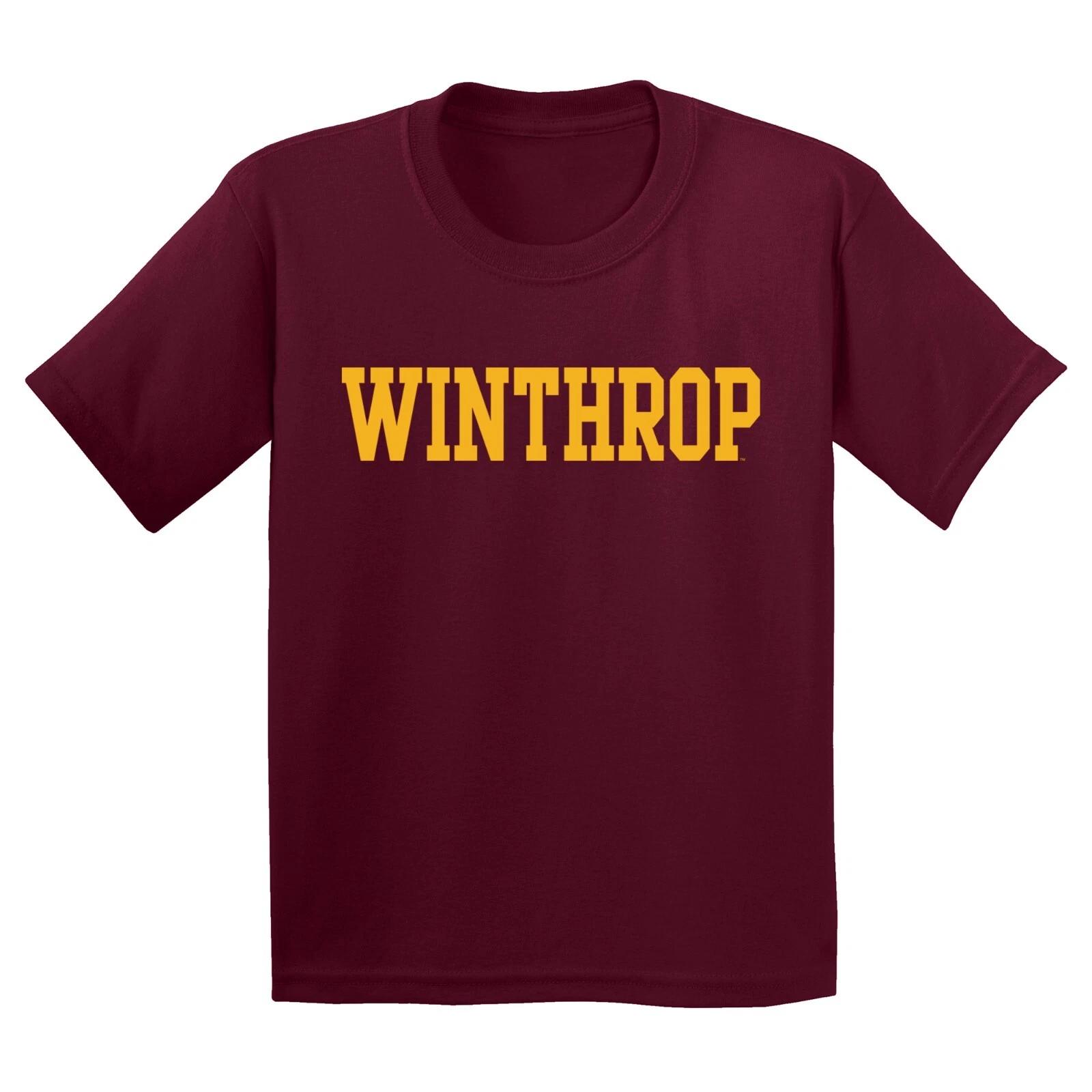 Winthrop Eagles Basic Block Youth T-Shirt - Maroon S