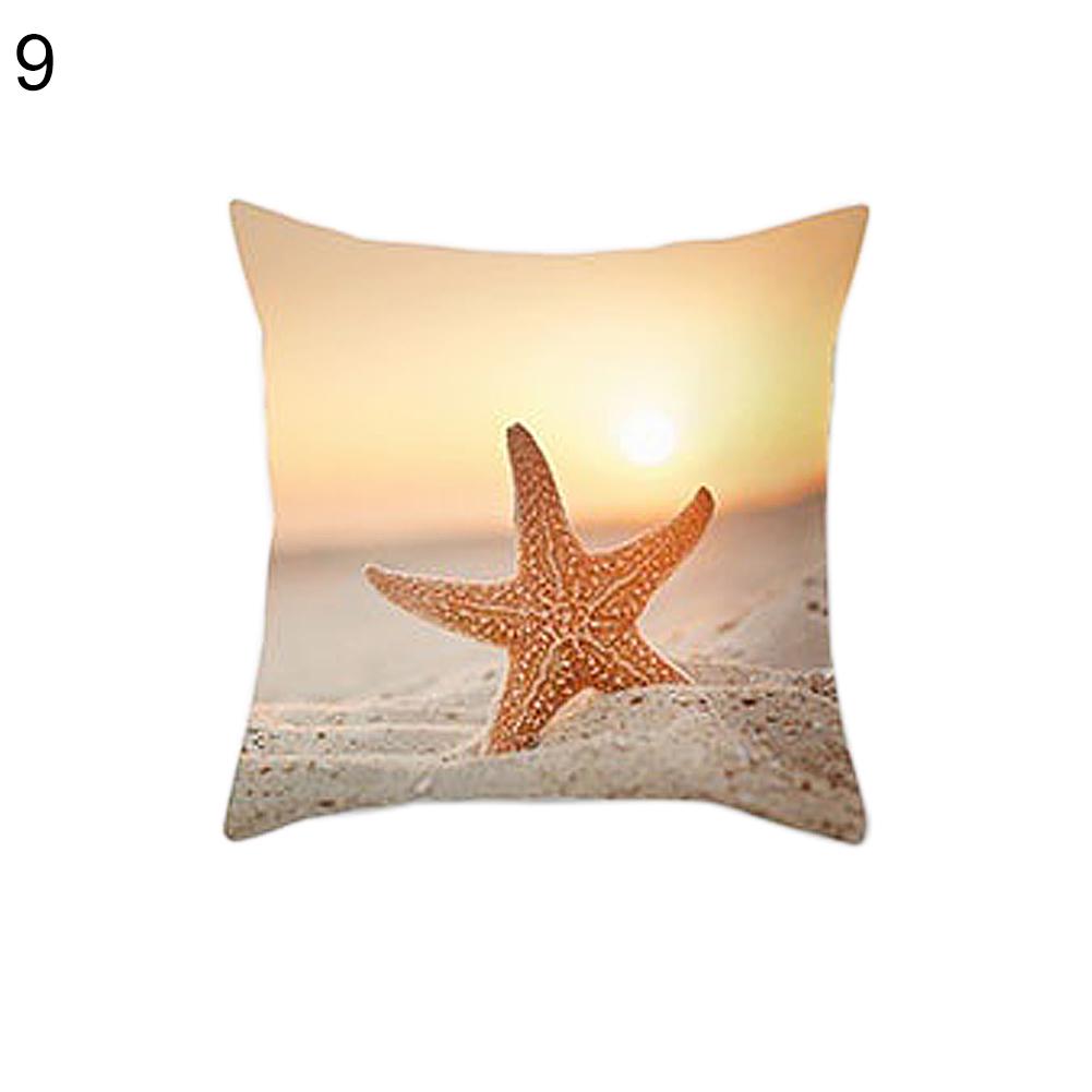 Decorations Home Sea Beach Starfish Seashell Throw Pillow Case Cushion Cover Sofa Bed Car Decor