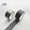 Vielseitiges Design Washi Tape Schwarz Weiß Gitterband, Karomuster Dekoratives Abdeckband Mattierte Textur für Kunst, DIY-Basteln, Notizbücher, Planer,