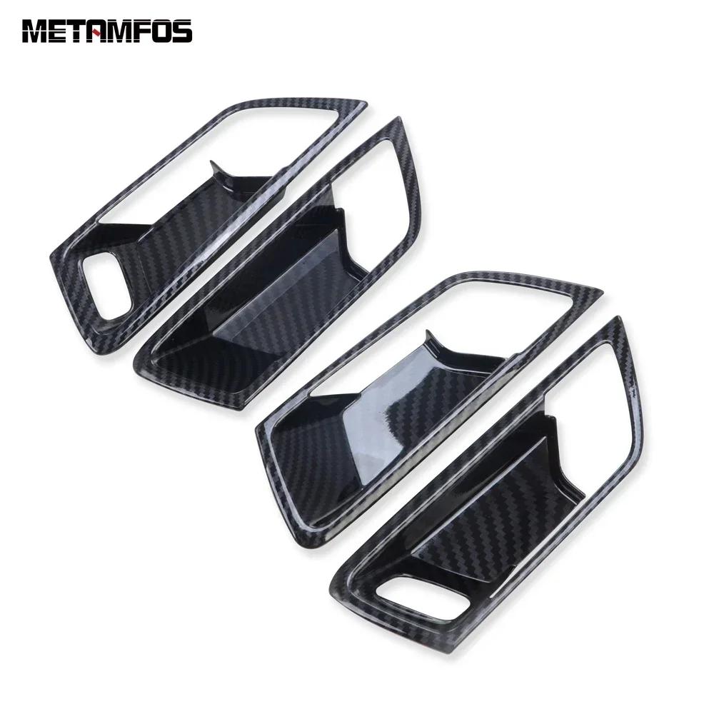 Interior Door Handle Bowl Cover Trim Sticker For Ford Kuga Escape     2024 Carbon Fiber Accessories Car Styling