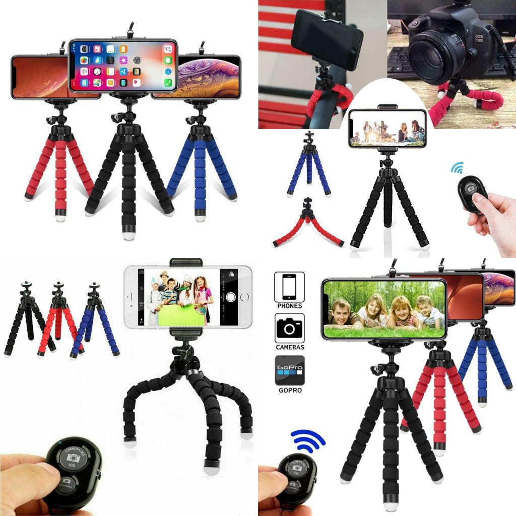 Universal Mobile Phone Holder Tripod Stand For Iphone Camera Remote With