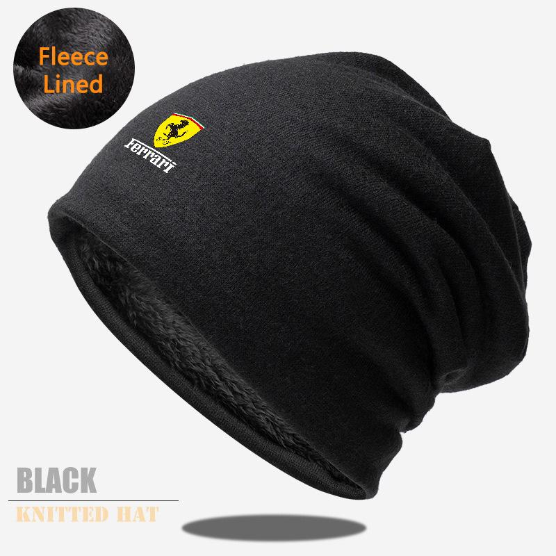 Men's Women's Hip Hop Cap Unisex Beanie Knitted Hat Fleece-lined Windproof Hats For Ferrari F430 Stradale 458 488 599 612 F8 F12