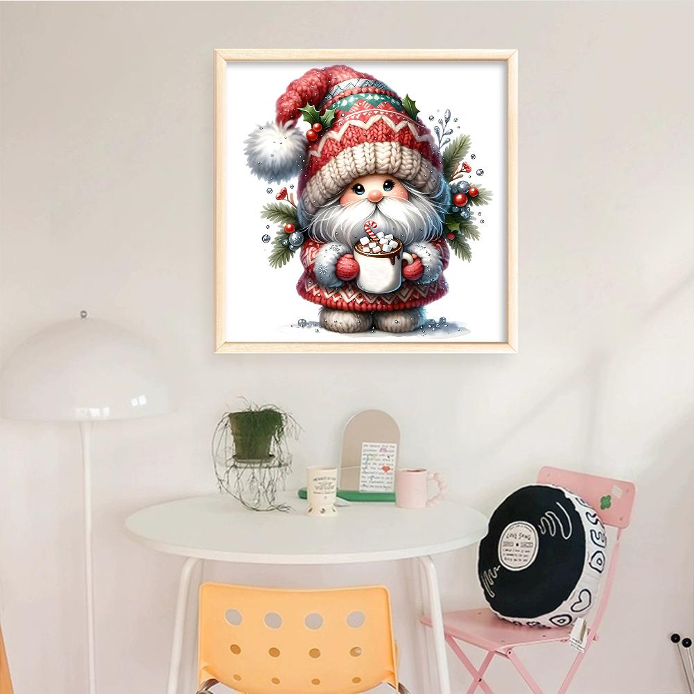 Full Embroidery Eco-cotton Thread 11CT Printed Xmas Gnome Cross Stitch Kit Art