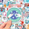 50 Light Blue Themed Hospital Icons Doctors Nurses Stickers Injections Clinic Decoration Nurses Stickers