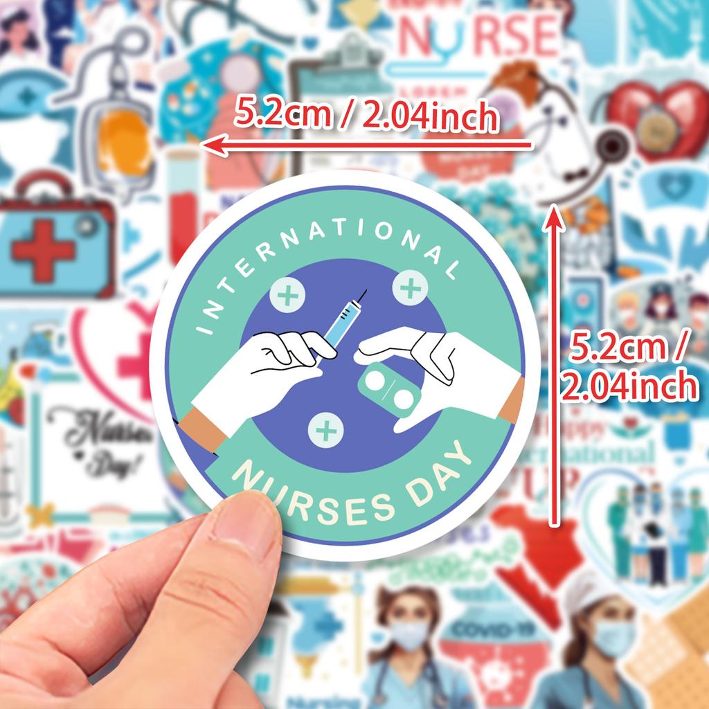50 Light Blue Themed Hospital Icons Doctors Nurses Stickers Injections Clinic Decoration Nurses Stickers