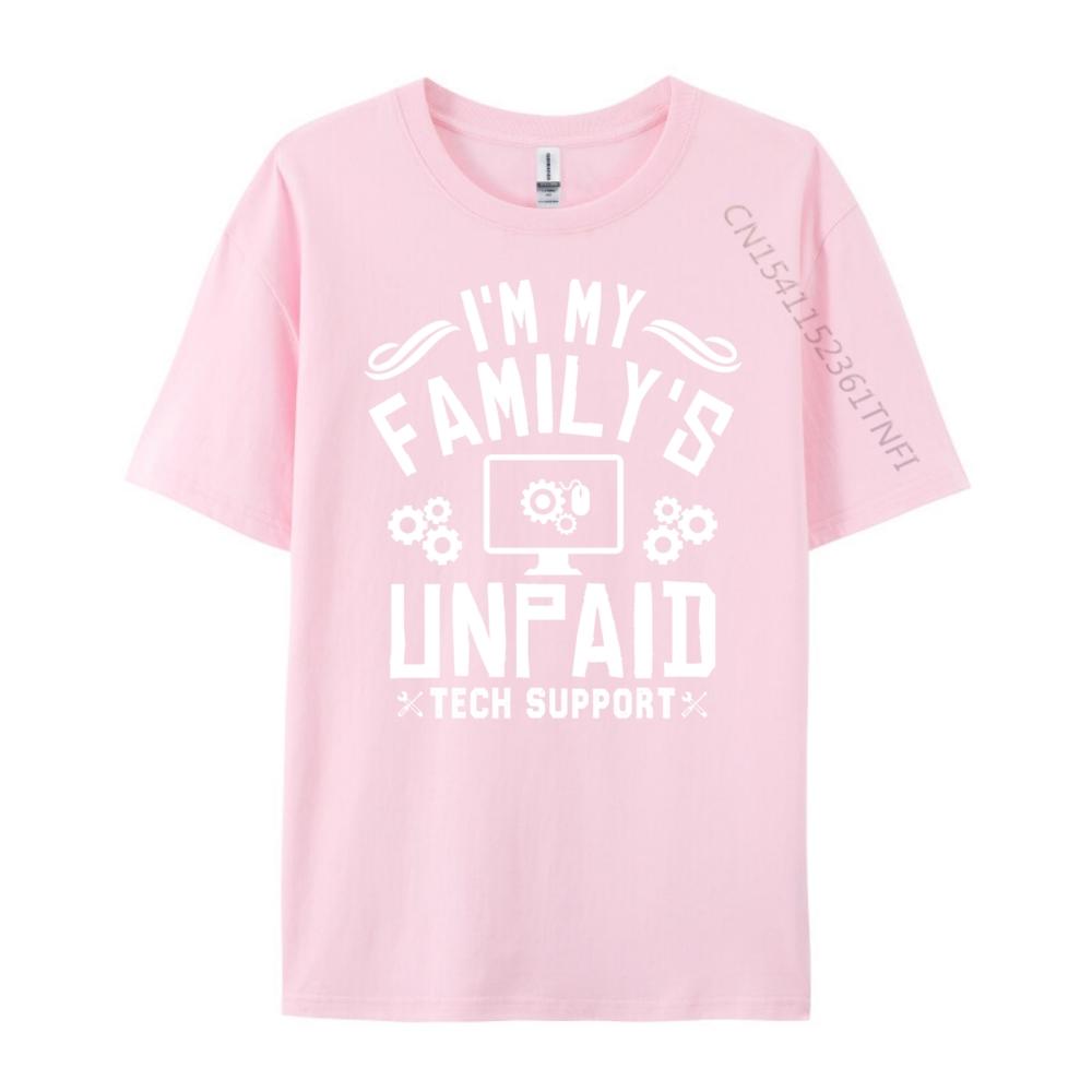 I M My Family Unpaid Tech Support Computer Engineer Anime T Shirts Man Clothes Graphic Cotton Short Sleeve