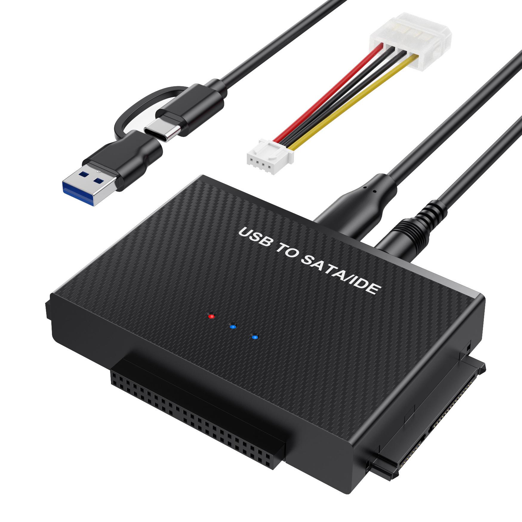 

Кабель-адаптер USB 3.1 на SATA/IDE Type-C для жестких дисков 2,5/3,5 дюйма With AU power adapter