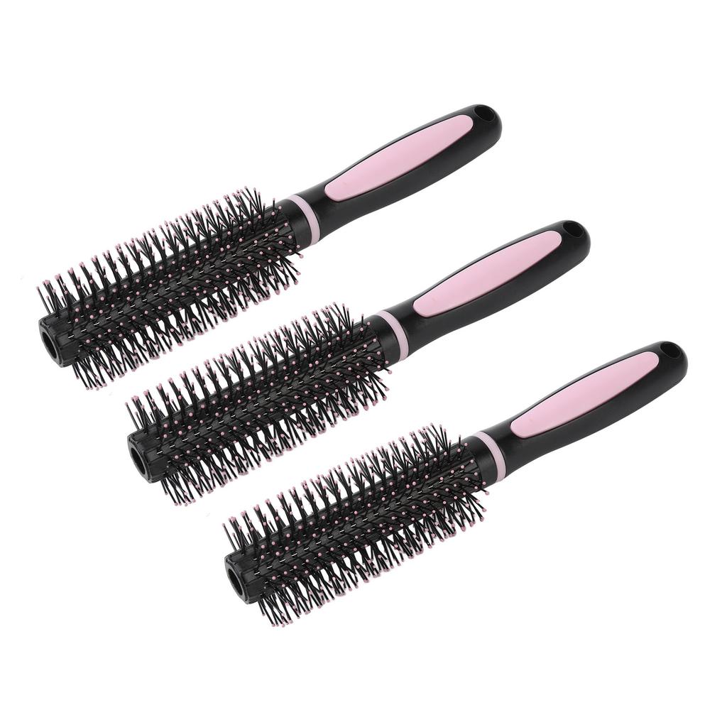 3pcs Round Hair Brush Slipless Curling Roll Comb Hair Styling Brush Home Use for Blow Drying
