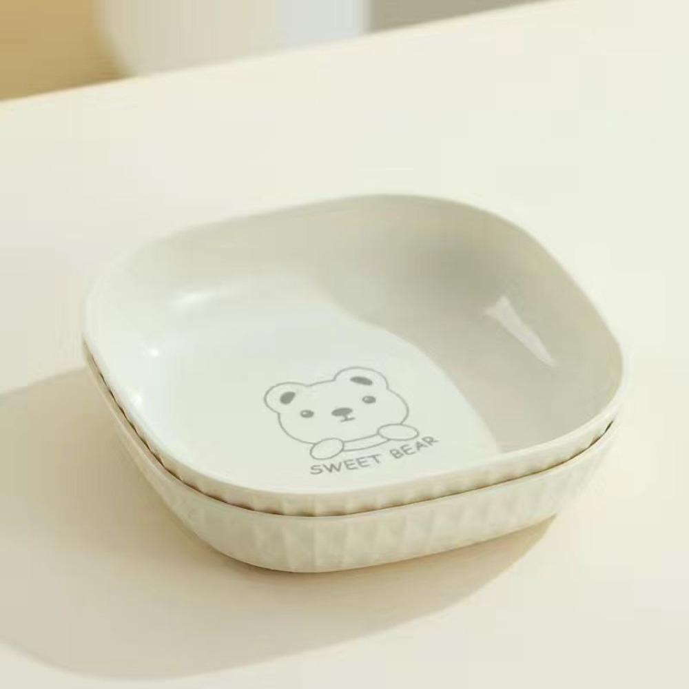 Square Fruit Plate PP Food Plate Multifunctional Spitting Bone Saucer Candy