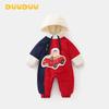 DUUDUU Winter Thickened Newborn Bodysuit: 5-Piece New Year Jumpsuit Set