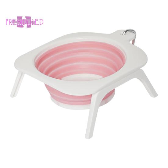 Pet Food Bowl Foldable,Dog Bowl with Stand, Easy To Clean - for Traveling, Hiking, Camping