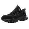 Men's Lightweight Safety Work Shoes - Anti-Smash, Anti-Puncture, Shock-Absorbing, Breathable, Soft Sole, Mid-Top Labor Protection.