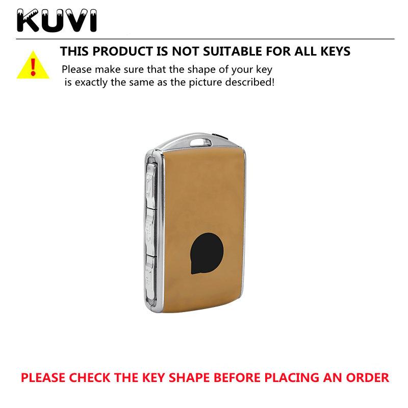 Custodia Protettiva in Metallo e Vera Pelle per Portachiavi Smart Auto Adatta per Volvo Xc60 Xc40 Xc90 S90 V60 S60 V90 2010- Portachiavi Anello Protettivo