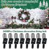 24/48Pcs Christmas Garland Hanger Adjustable Garland Hooks Ties Christmas Stocking Holder Reusable Adhesive Straps for Fireplace Window Decor