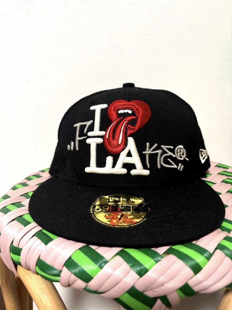 

[USED] NEWERA 59FIFTY CAP Custom L.A. Logo Skeleton Love Embroidery