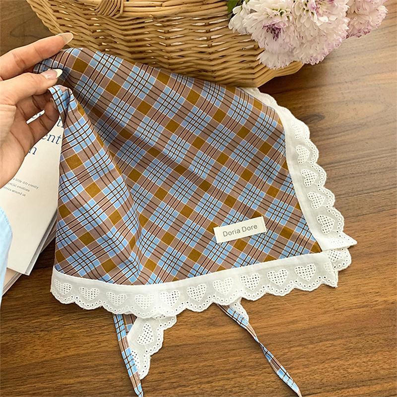 Kvinner Blonder Trekantskjerf Søte Jenter Solskjermingsskjerf Vår Sommer Fransk Strandstil Hårbånd Vintage Kvinne Dame Muslimsk Hijab