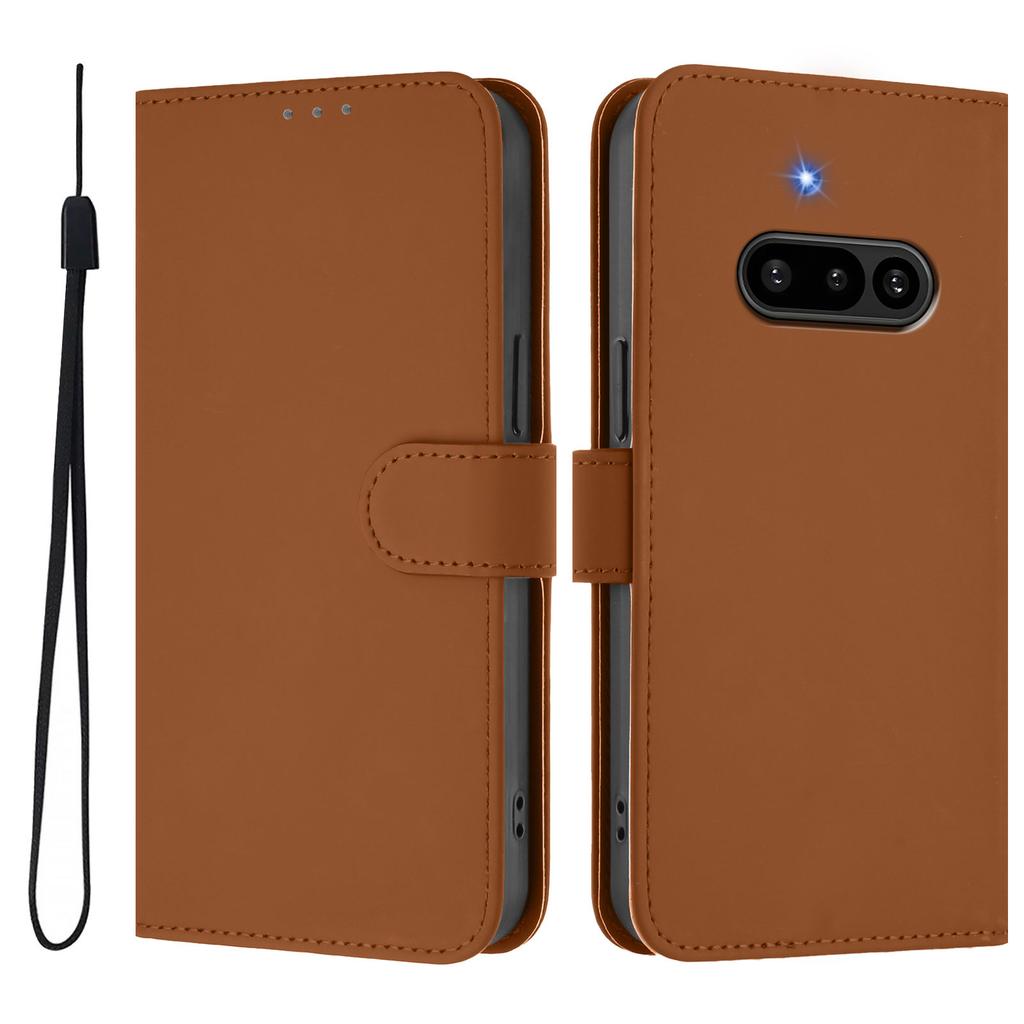 Telefon za nic (3a) Etui Jednokolorowe Portfel Skórzane Pokrowiec na Telefon z Paskiem