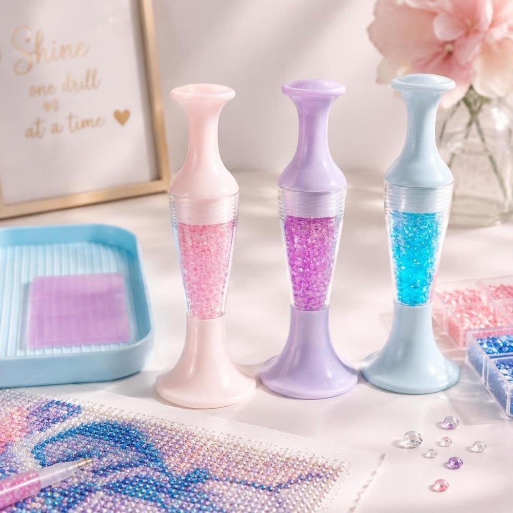 2pcs Portable Automatic Painting Pen Universal Press Beaded Tool DIY Art