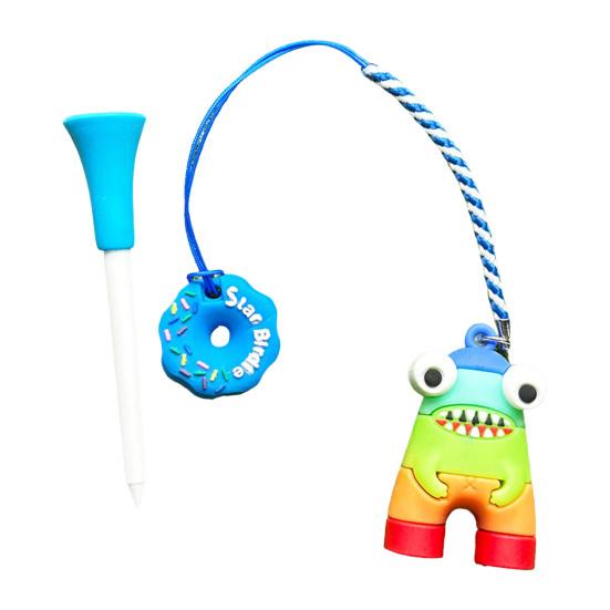 Anti Lost Plastic Golf Tee Hanger Cartoon Golf Tee Ring with Strap Tee Loss Prevention Golf Accessories for Men Women Golfer Gifts
