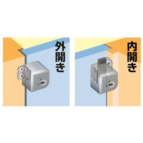 Nomuratec Comfortable Security Auxiliary Lock, Door Lock Guard, Dimple Key Type, Outward/Inward Opening, Screw-Mounted, N-1073, Black