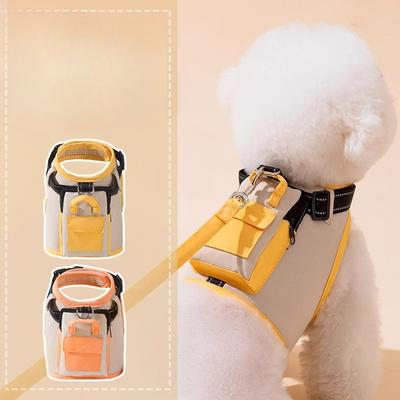 Spring and Summer Dog Out Leisure Small Backpack Leash Four Seasons Universal Dog Walking Rope Vest Cat Pet Rope