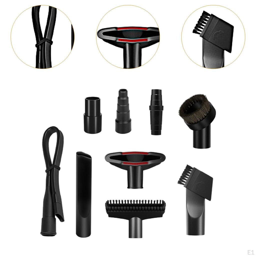 9x Vakum Aparatı Esnek Köşe Aleti Standart Hortum için Uzun Düz Emiş Adaptörü 32mm ve