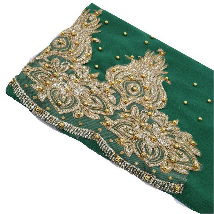 Premium Chiffon Hijabs Scarf Shimmer Gold Glitters Beads Hijab for Muslim Woman Head Scarf Shawl Wrap Lightweight