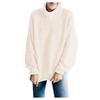 Women's Loose Casual Color Round Neck Sweater Thick Thread Pullover Top