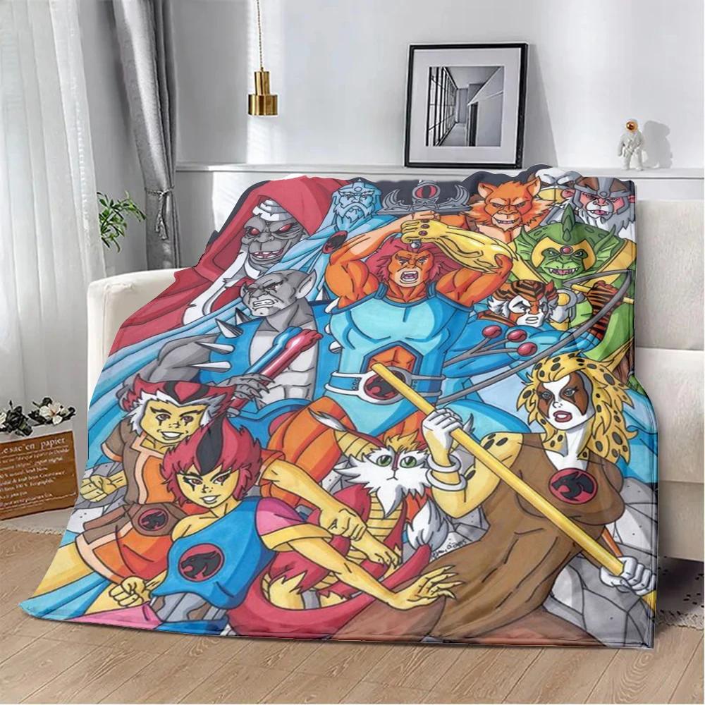 Fashion Cartoon Thundercats Printed Blanket Picnic Blankets Warm Blanket Soft and Comfortable Blanket Home Travel Birthday Gifts