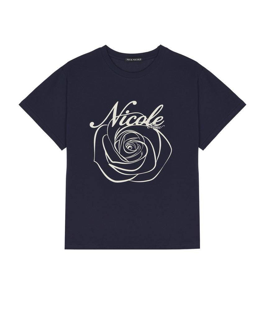 Nigaennikol Nicole Rose Sleeve Top_Navy Cream