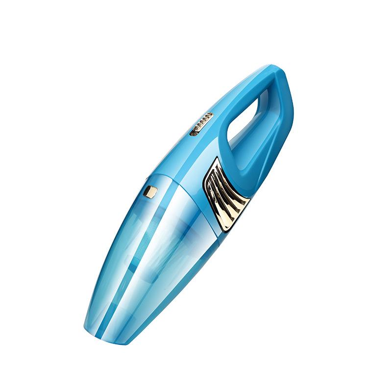 

Беспроводной пылесос высокой мощности для автомобиля и дома: Перезаряжаемый USB ручной с сильным всасыванием небесно-голубой