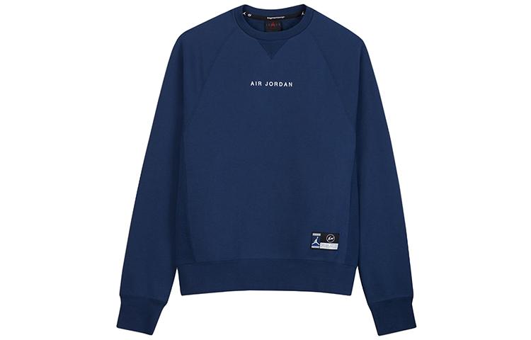 Толстовки Jordan X Fragment Design Унисекс Синие С круглым вырезом Умеренный Обычный DA2989-414 XL