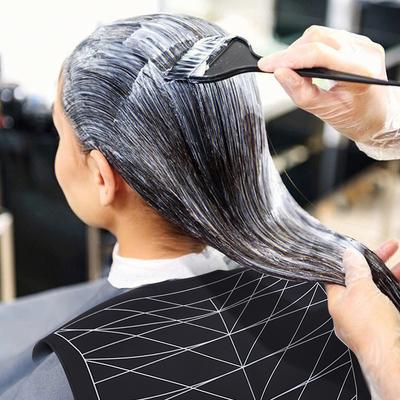 Silicone Hair Cutting Cape Waterproof Hair Cutting Mat with Guidelines Hair Cutting Guide Collar Hair Dye Collar for Salon Home