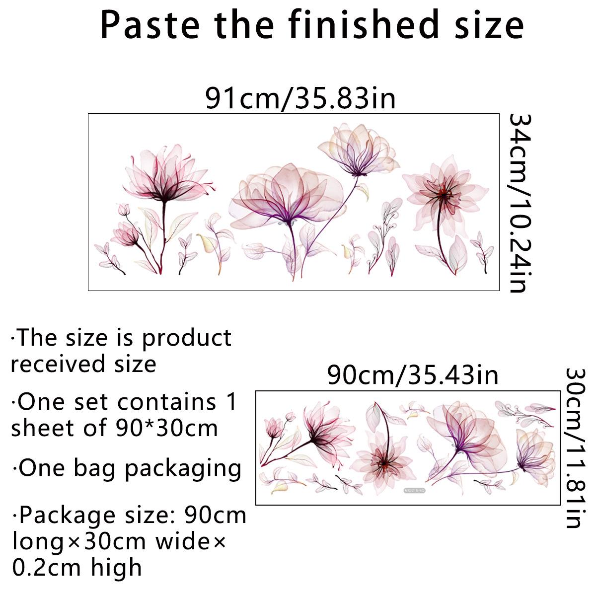 

Painting Powder Plant Art Flower Interior Wall Stickers for Bedroom Girls Room Living Room Background Decoration Wall Decals