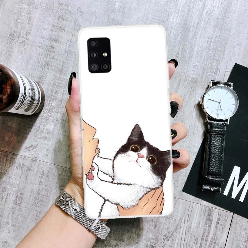 

Чехол для телефона «Поцелуй мой милый котенок» для Samsung Galaxy A12 A22 A32 A42 A52 A72 A51 A71 5G A41 A31 A21 A02S M12 M21 M31 M30S Samsung A71 5G