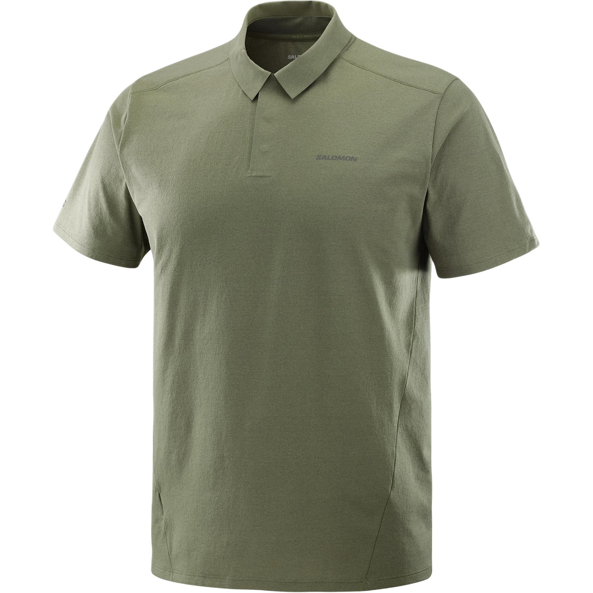 

Salomon Trackline Comfortable Soft Breathable Short Sleeve Polo Shirt Men tops Green C24393 M