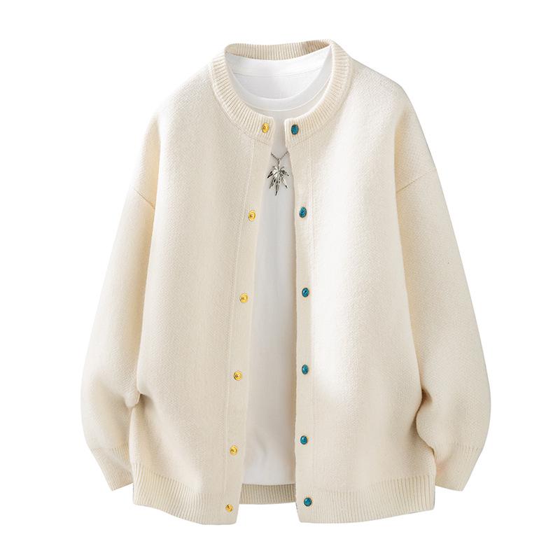 

2025 Autumn/Winter Men s Knit Cardigan Sweater - Southeast Asia Collection 2XL 135-150 catties off білий колір