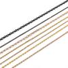 2-5m/Lot 1.2-3.0mm Stainless Steel Necklace Chains Gold Color Bulk Chain for DIY Jewelry Finding Making Accessories Supplies