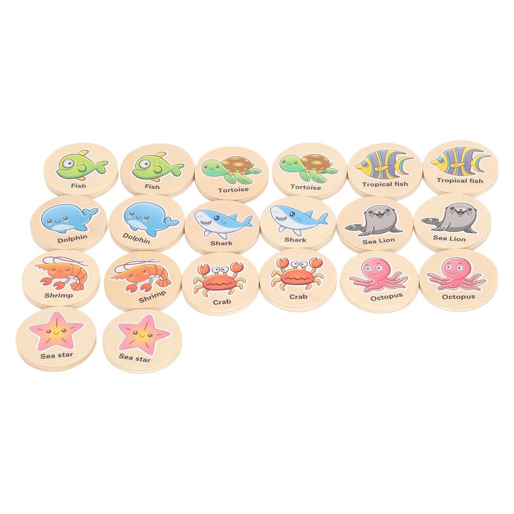 20 Stück Holz Memory Spiel Pädagogisches Frühes Lernen Entwicklung Gedächtnisspielzeug für Kinder Kleinkinder