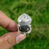 Gift For Women Stackable Bird Adjustable Ring 925 Silver Natural Labradorite